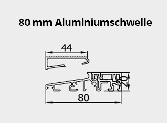 80 mm Aluminiumschwelle