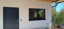 Vollkunststofftür in Anthrazit