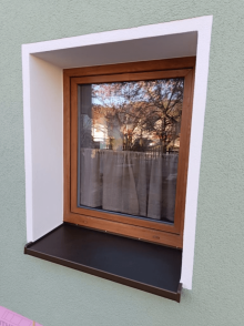 Aluminium-Fensterbank in Bronze