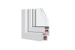 2-flügeliges Kunststoffstulpenfenster REHAU Smartline+ 1350 x 1100