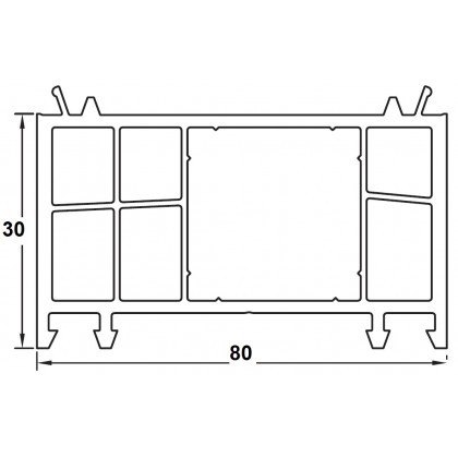 Verbreiterungsprofil 30mm weiß/goldene Eiche für die PREMIUM Fenster