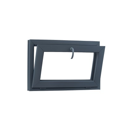 1-flügeliges Kunststoff-Kellerfenster 800x500 mm, weiß, Isolierdoppelglas, Kipp, OLIMPIA 60 AD