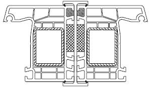 Koppelstrip wit/grijs antraciet type H voor ramen en deuren PREMIUM