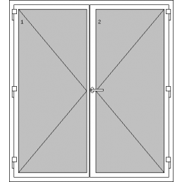 Eingangstür zweiflügelig - Typ A2