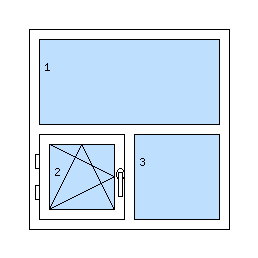 Doppelflügelfenster mit Oberlicht