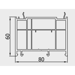 Verbreiterungsprofil 60mm weiß für die REHAU Smartline+ Fenster