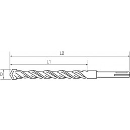 Schlagbohrer für den Beton 6.5 x 260 SDS+