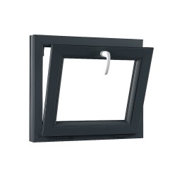 1-flügeliges Kunststoff-Kellerfenster 700x440 mm, Isolierdoppelglas, Kipp, OLIMPIA 60 AD