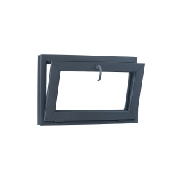 1-flügeliges Kunststoff-Kellerfenster 900x500 mm, Isolierdoppelglas, Kipp, OLIMPIA 60 AD