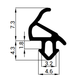 Dichtung für Kunststofffenster Schwarz